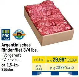 METRO Argentinisches Rinderfilet 3/4 lbs. Angebot