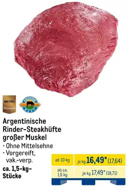 METRO METRO Premium Argentinische Rinder-Steakhüfte großer Muskel Angebot