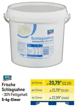 METRO aro Frische Schlagsahne Angebot