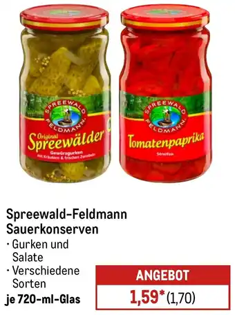 METRO Spreewald-Feldmann Sauerkonserven Angebot
