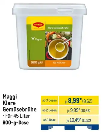 METRO Maggi Klare Gemüsebrühe Angebot