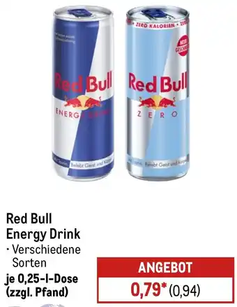 METRO Red Bull Energy Drink Angebot