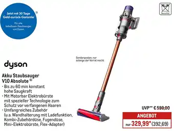 METRO dyson Akku Staubsauger V10 Absolute Angebot