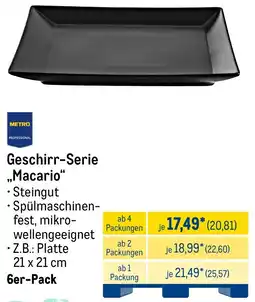 METRO METRO PROFESSIONAL Geschirr-Serie ,,Macario“ Angebot