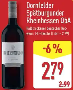 Aldi Nord Dornfelder Spätburgunder Rheinhessen QbA Angebot