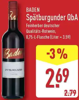 Aldi Nord BADEN Spätburgunder QbA Angebot
