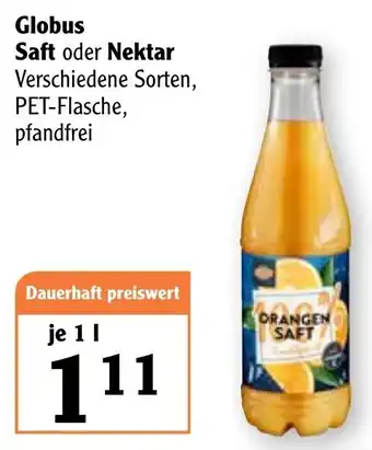 Globus Globus Saft oder Nektar 1L Angebot