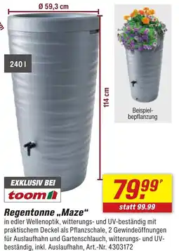 toom Baumarkt Regentonne ,,Maze" Angebot