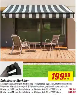 toom Baumarkt Gelenkarm-Markise Angebot
