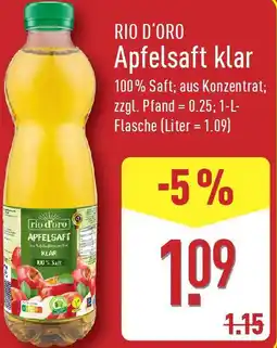 Aldi Nord RIO D'ORO Apfelsaft klar Angebot