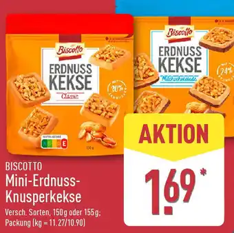 Aldi Nord BISCOTTO Mini-Erdnuss Knusperkekse Angebot
