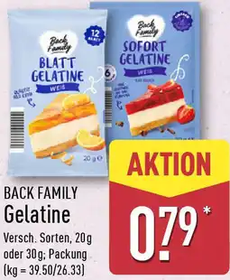 Aldi Nord BACK FAMILY Gelatine Angebot