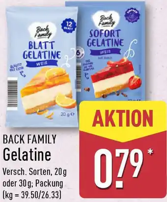 Aldi Nord BACK FAMILY Gelatine Angebot