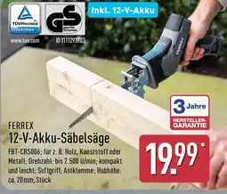 Aldi Nord FERREX 12-V-Akku-Säbelsäge Angebot