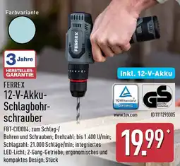 Aldi Nord FERREX 12-V-Akku Schlagbohrschrauber Angebot