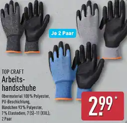 Aldi Nord TOP CRAFT Arbeitshandschuhe Angebot