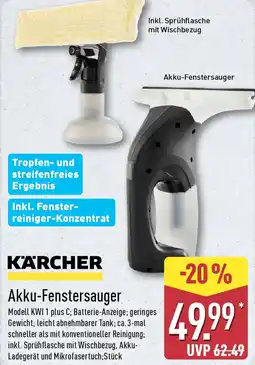 Aldi Nord KÄRCHER Akku-Fenstersauger Angebot