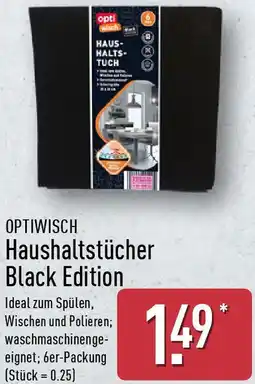 Aldi Nord OPTIWISCH Haushaltstücher Black Edition Angebot