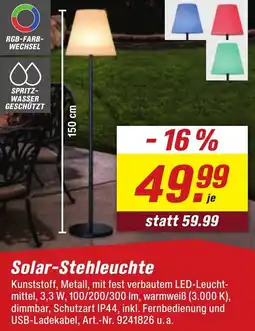 toom Baumarkt Solar-Stehleuchte Angebot