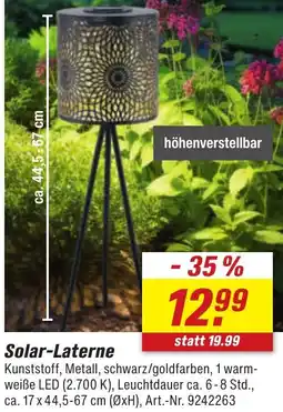 toom Baumarkt Solar-Laterne Angebot