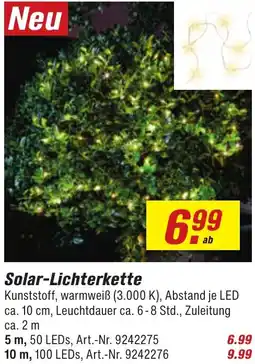 toom Baumarkt Solar-Lichterkette Angebot