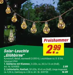 toom Baumarkt Solar-Leuchte ,,Glühbirne" Angebot