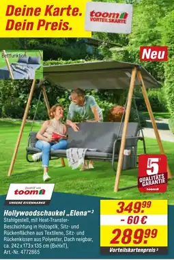 toom Baumarkt Hollywoodschaukel ,,Elena" Angebot