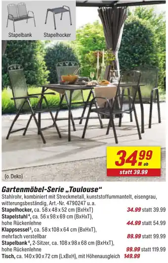 toom Baumarkt Gartenmöbel-Serie ,,Toulouse" Angebot
