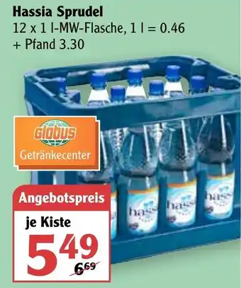 Globus Hassia Sprudel 12x1L Angebot