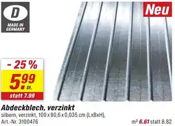 toom Baumarkt Abdeckblech, verzinkt Angebot