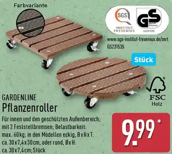 Aldi Nord GARDENLINE Pflanzenroller Angebot