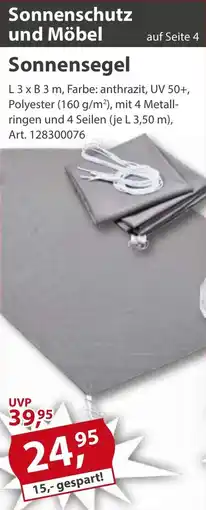 Sonderpreis Baumarkt Sonnensegel Angebot