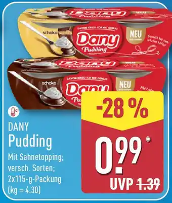 Aldi Nord DANY Pudding Angebot