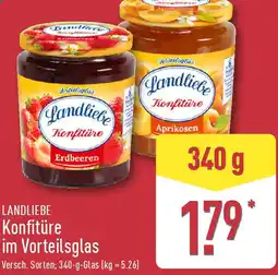 Aldi Nord LANDLIEBE Konfitüre im Vorteilsglas Angebot