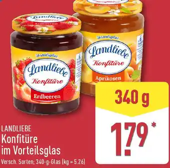 Aldi Nord LANDLIEBE Konfitüre im Vorteilsglas Angebot