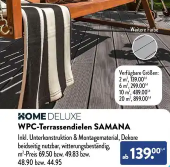 Aldi Nord HOME DELUXE WPC-Terrassendielen SAMANA Angebot
