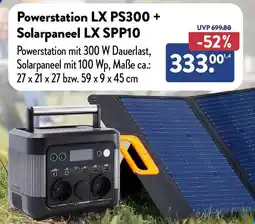 Aldi Nord Powerstation LX PS300 + Solarpaneel LX SPP10 Angebot