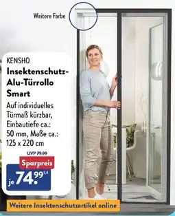 Aldi Nord KENSHO Insektenschutz Alu-Türrollo Smart Angebot