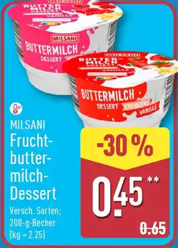 Aldi Nord MILSANI Fruchtbuttermilch Dessert Angebot