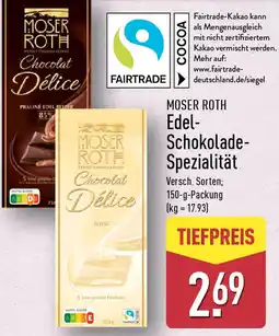 Aldi Nord MOSER ROTH Edel Schokolade Spezialität Angebot
