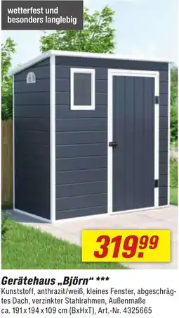 toom Baumarkt Gerätehaus „Björn" Angebot