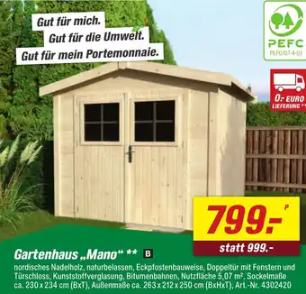 toom Baumarkt Gartenhaus ,,Mano" Angebot