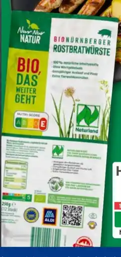 Aldi Süd Nur Natur Bio-Nürnberger Rostbratwürste Angebot