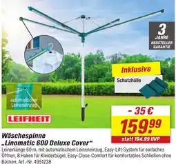 toom Baumarkt LEIFHEIT Wäschespinne ,,Linomatic 600 Deluxe Cover" Angebot