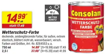 toom Baumarkt Consolan Wetterschutz-Farbe Angebot