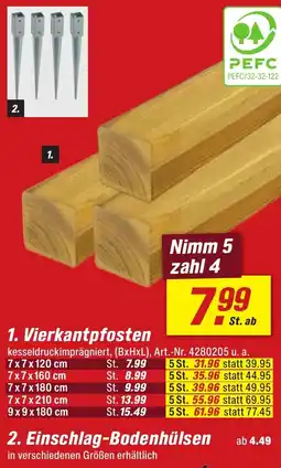 toom Baumarkt Vierkantpfosten Angebot