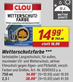 toom Baumarkt CLOU Wetterschutzfarbe Angebot