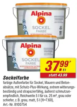 toom Baumarkt Alpina Sockelfarbe Angebot