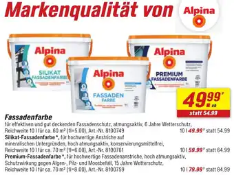 toom Baumarkt Alpina Fassadenfarbe Angebot
