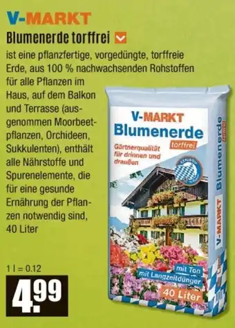 V Baumarkt V-MARKT Blumenerde torffrei Angebot